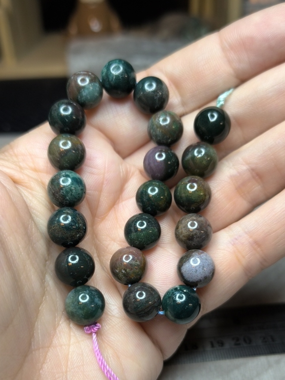 #5- 10mm Indian Agate Gemstone Beads - 8 Inch Strand